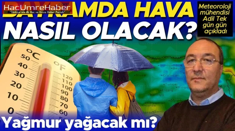 Meteoroloji Mühendisi Adil Tek, Bayram tatilinde hava durumu hakkında bilgi verdi: Yağmur beklenmiyor!